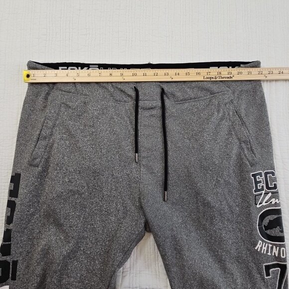 Ecko Unltd Men's 2XL Grey Big Logo Adjustable Waist Jogger Pants Vintage EUC - Picture 5 of 12